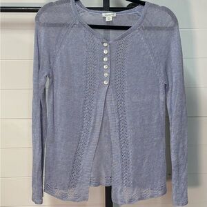 Sundance Light Blue Button Down Knit Cardigan Sweater. Size XS